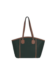 Foska Women's Wide Tote & Shoulder Bag - Two-Tone Design - 47x28 cm