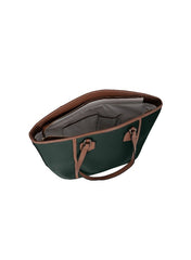 Foska Women's Wide Tote & Shoulder Bag - Two-Tone Design - 47x28 cm