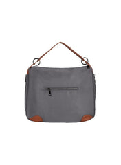 Foska Women's Wide Tote & Shoulder Bag - Fabric & PU Leather - 39x30 cm