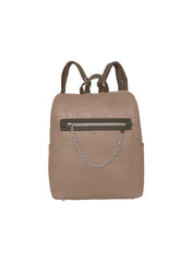 Foska Women's Large Backpack - Smooth PU Leather - University/Laptop Bag - 30.5x36.5 cm