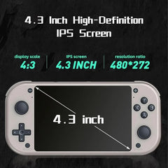 Anaqa M17 Retro Handheld Game Console with 20,000+ Classic Games, 4.3” LCD & 128GB Storage
