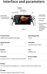 M28 Retro Handheld Game Console 7.1” IPS HD Screen, 20,000+ Built-in Games, Linux Gaming System, Dual Analog Sticks, HDMI 4K TV Output, RGB Lighting, 4000mAh Battery