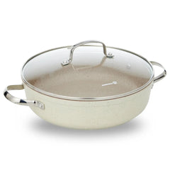 7 Pieces Non-Stick Cookware Set | Forged Aluminum Granite Coated Induction Base Cookware Pots and Pans Set