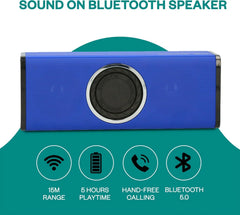 SOUND ON Bluetooth Speaker 10W - Portable, Waterproof, Dual Woofer, 5H Playtime