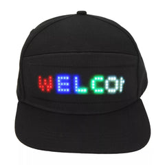LED Cap Programmable APP Control Editable Colorful LED Hat For Outdoor Carnival