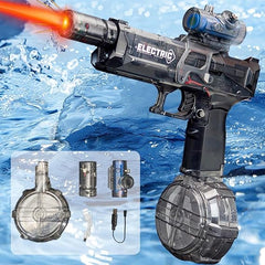 Electric Water Gun for Kidz with Muzzle Flash,Ultimate Battle Blaster Water Pistol,28-32 FT, Powerful High Powered Automatic Squirt Gun Fully Auto Water Blaster,Toy Game for Adult&Kid