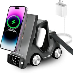 T20 Smart Desktop Wireless 5-in-1 Multi-Functional Truck Shape Charger