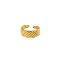 Grooved Sculptural Ring