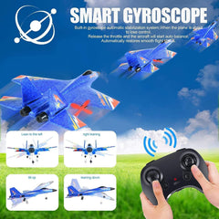 SU-27 RC Airplane,2.4GHz 2 Channel Remote Control Plane with Gyro Night Lights and 1 Batteries