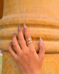 Personalized Name Ring- 21k Gold Plated - Silver