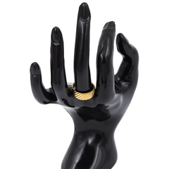 Grooved Sculptural Ring