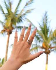 Personalized Name Ring- 21k Gold Plated - Silver
