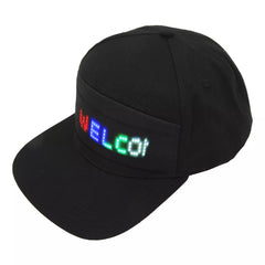 LED Cap Programmable APP Control Editable Colorful LED Hat For Outdoor Carnival