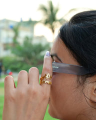 Personalized Name Ring- 21k Gold Plated - Silver