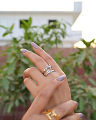 Personalized Name Ring- 21k Gold Plated - Silver