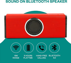 SOUND ON Bluetooth Speaker 10W - Portable, Waterproof, Dual Woofer, 5H Playtime