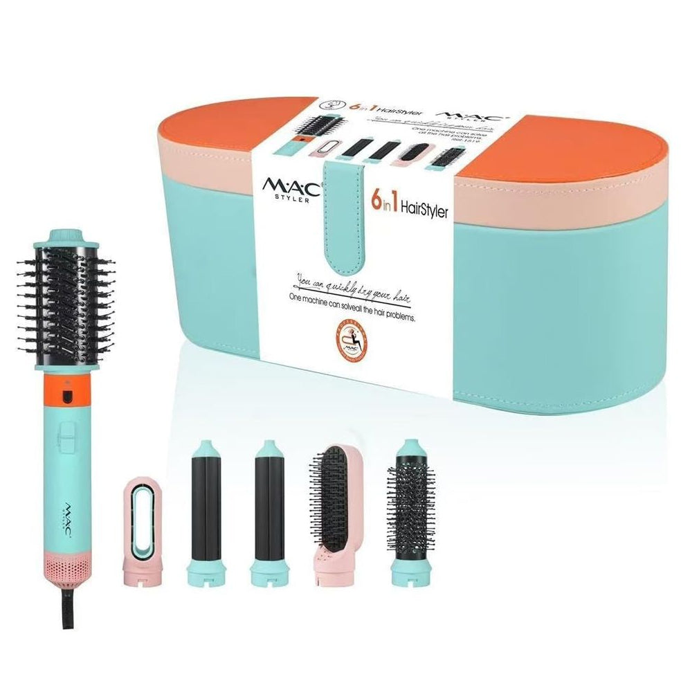 Mac Styler 6-in-1 Hair Styler 1200W | Multi-Attachment Hair Styling Kit