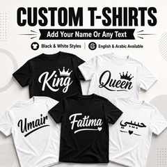 Customized T Shirt - Name Your Shirt - Any Text-100% Cotton - Premium Quality