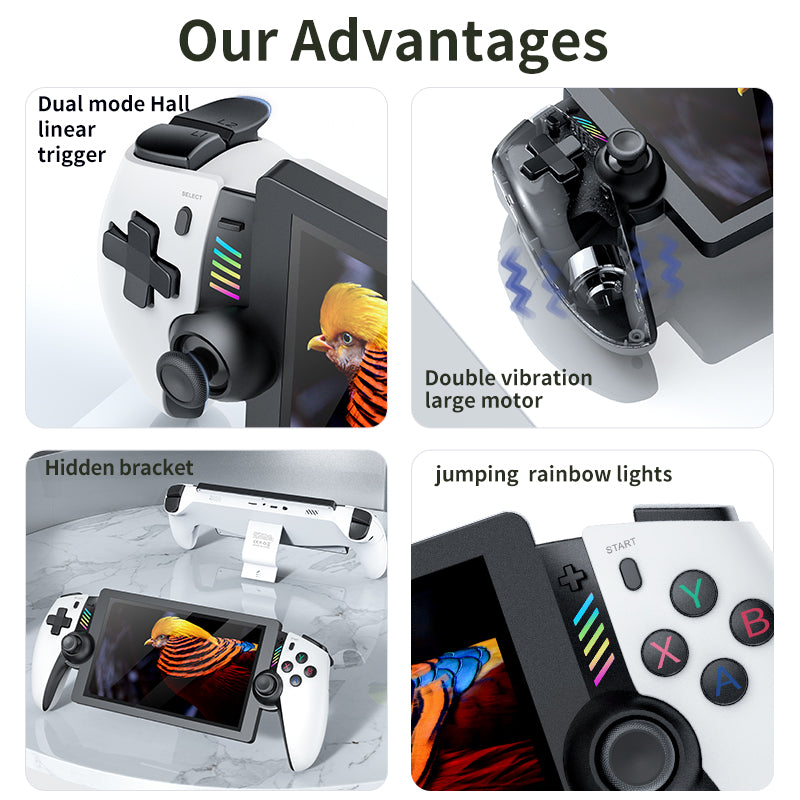 M28 Retro Handheld Game Console 7.1” IPS HD Screen, 20,000+ Built-in Games, Linux Gaming System, Dual Analog Sticks, HDMI 4K TV Output, RGB Lighting, 4000mAh Battery