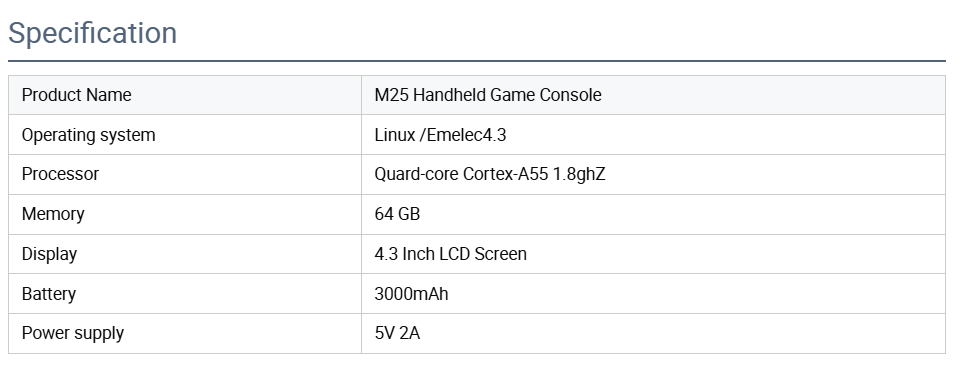 M25 Handheld Game Console | 20,000 Games 4.3Inch Screen | Television Compatible