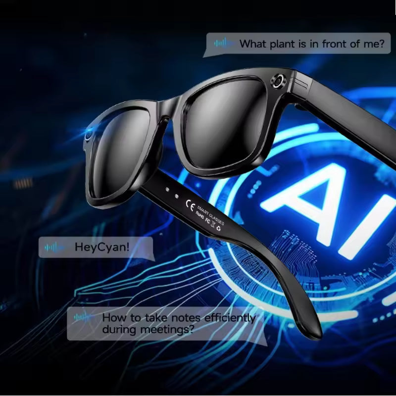 AI Smart Glasses Featuring 135 Languages Translation, 8MP HD Recording, AI Assistant, Phone-Based Voice Navigation, Auto-Tint Sunglasses, and Open-Ear Audio – Designed for Men & Women