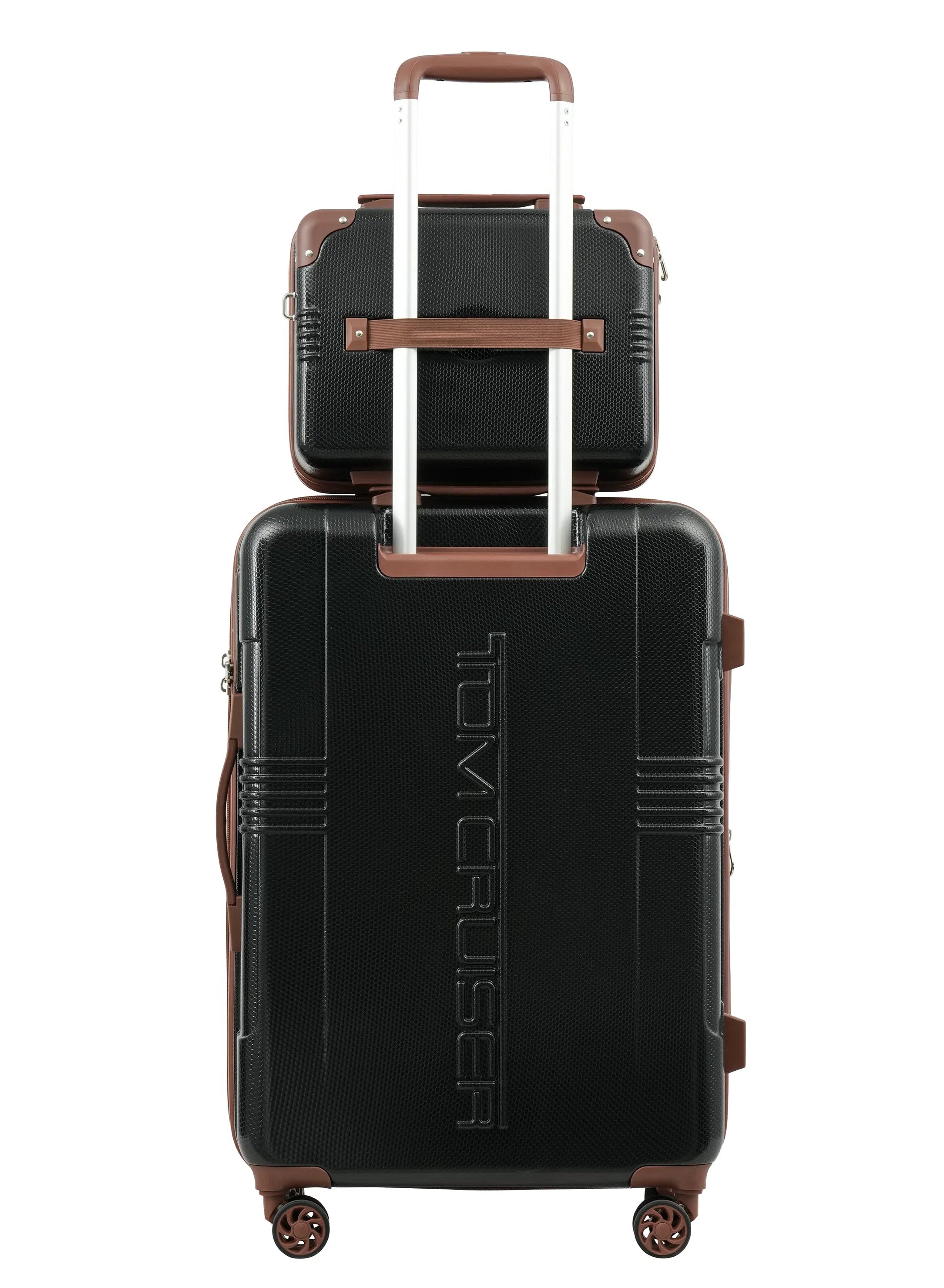 TOMCRUISER GRAND TOUR HARD TROLLEY 20 inch With 16 inch Vanity Case BLACK TC-HT-161