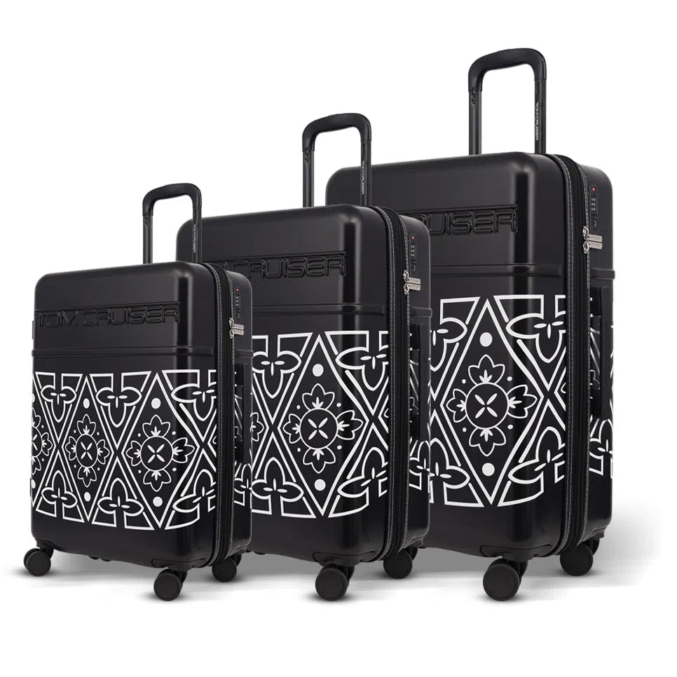 TOMCRUISER VISION HARD TROLLEY Set WHITE, BLACK (3pc)