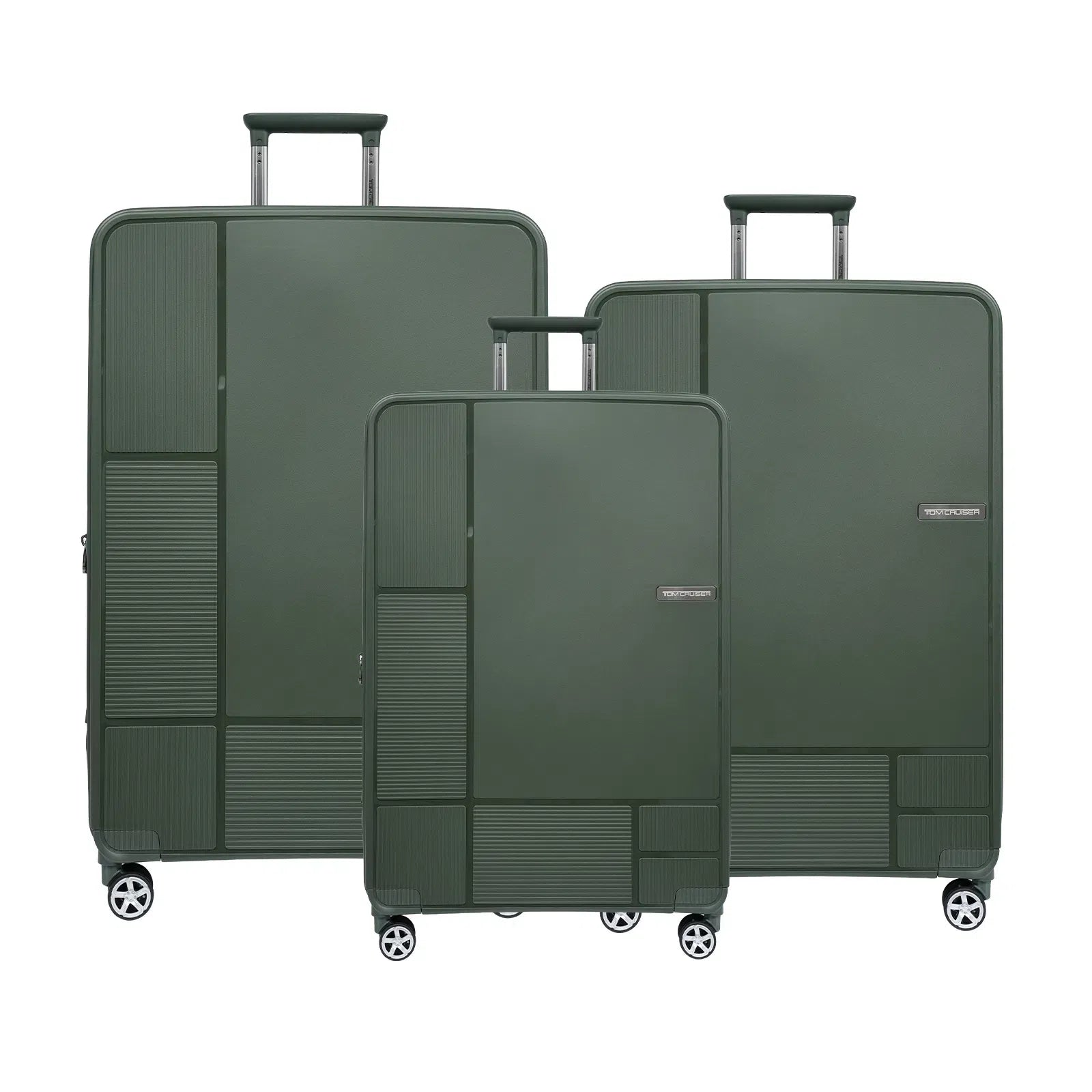 TOM CRUISER TRAVEL MATE PP HARD TROLLEY REDBERRY, FOREST GREEN, DARK BLACK (3 PCS)