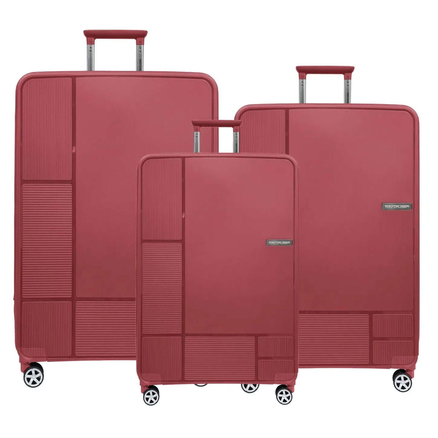 TOM CRUISER TRAVEL MATE PP HARD TROLLEY REDBERRY, FOREST GREEN, DARK BLACK (3 PCS)