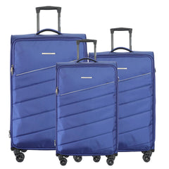 TOMCRUISER ELITE SOFT LUGGAGE TROLLEY SET BLUE, Black, Grey (3pc)
