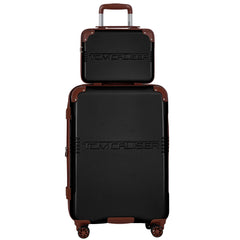 TOMCRUISER GRAND TOUR HARD TROLLEY 20 inch With 16 inch Vanity Case BLACK TC-HT-161