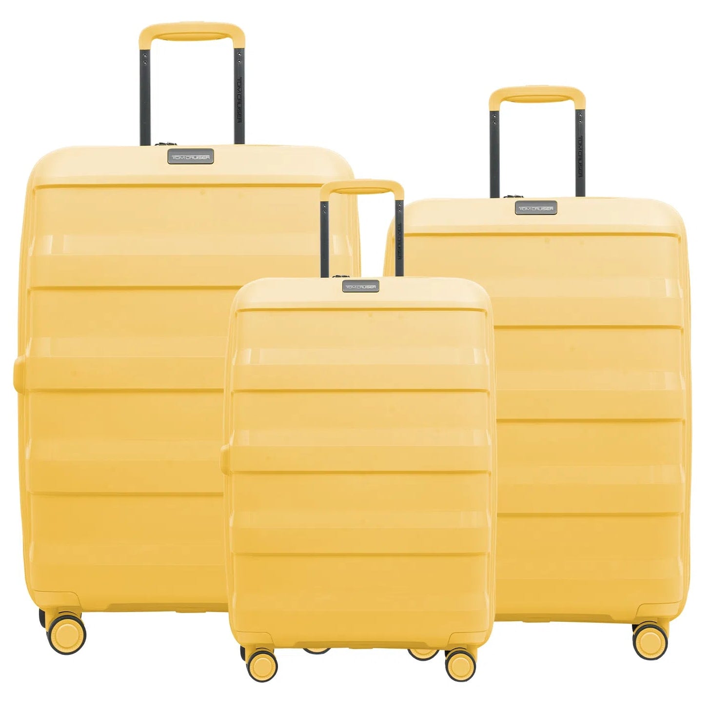 TOM CRUISER AEROLITE PP HARD TROLLEY BRIGHT YELLOW, OLIVE, EGRET GREY (3PCS - 20", 24" and 28"))