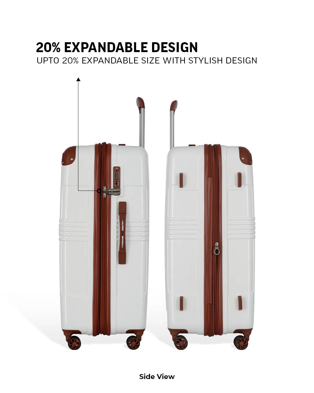 TOMCRUISER GRAND TOUR HARD TROLLEY 16,20,24,28 inch  WHITE, BLACK