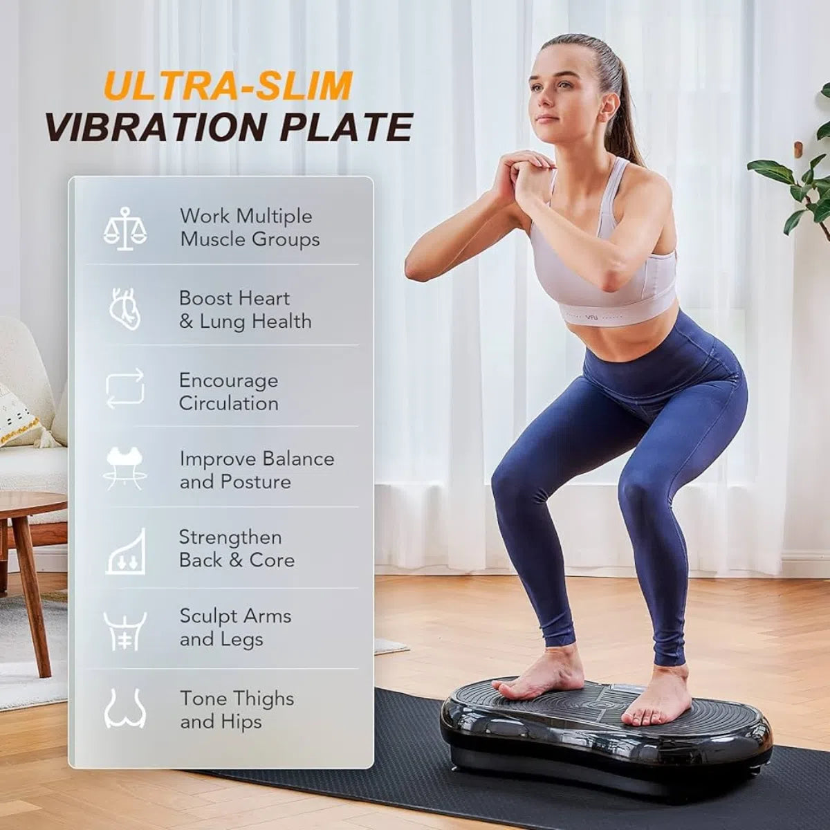 Vibration Plate Fitness Platform Exercise Machine Vibrating Lymphatic Drainage