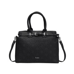 Foska Women's Versatile Fashion Tote Bag – Shoulder Handbag -Metal Chain Detail Black - Pink - Khaki - 33x27 cm