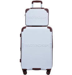 TOMCRUISER GRAND TOUR HARD TROLLEY 20 inch With 16 inch Vanity Case  WHITE TC-HT-157