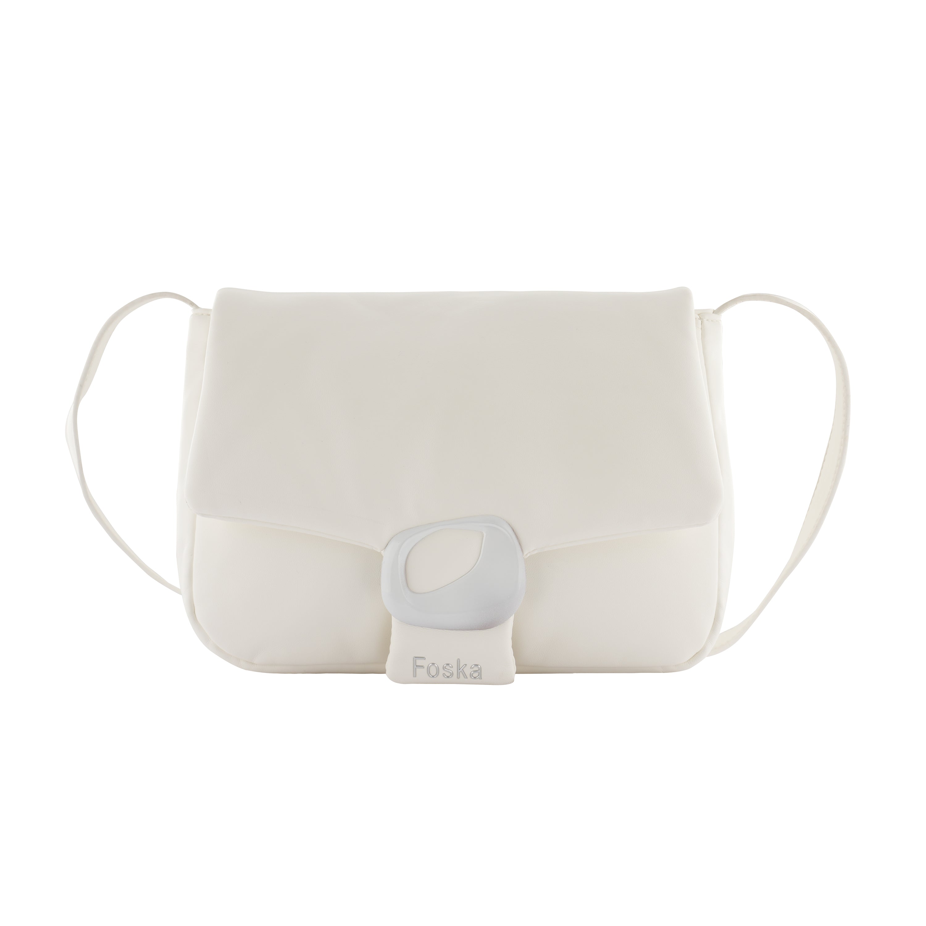 Foska Women's Small Cross-Body Bag - Smooth PU Leather  - 24x19 cm