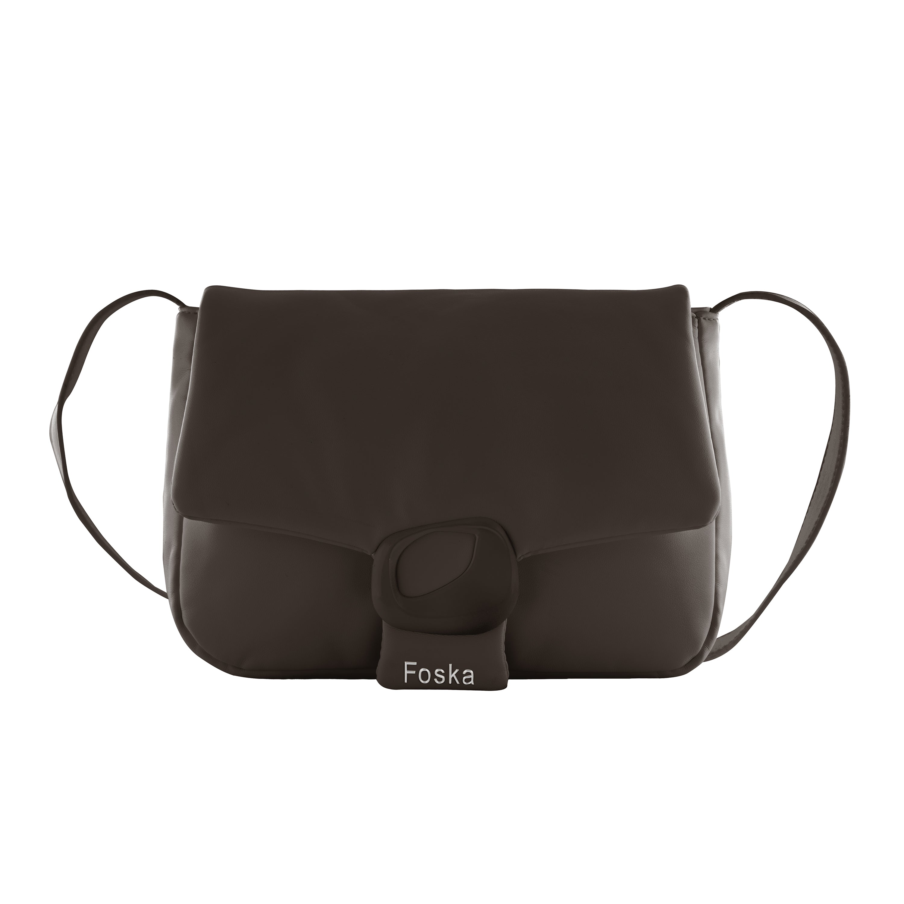 Foska Women's Small Cross-Body Bag - Smooth PU Leather  - 24x19 cm