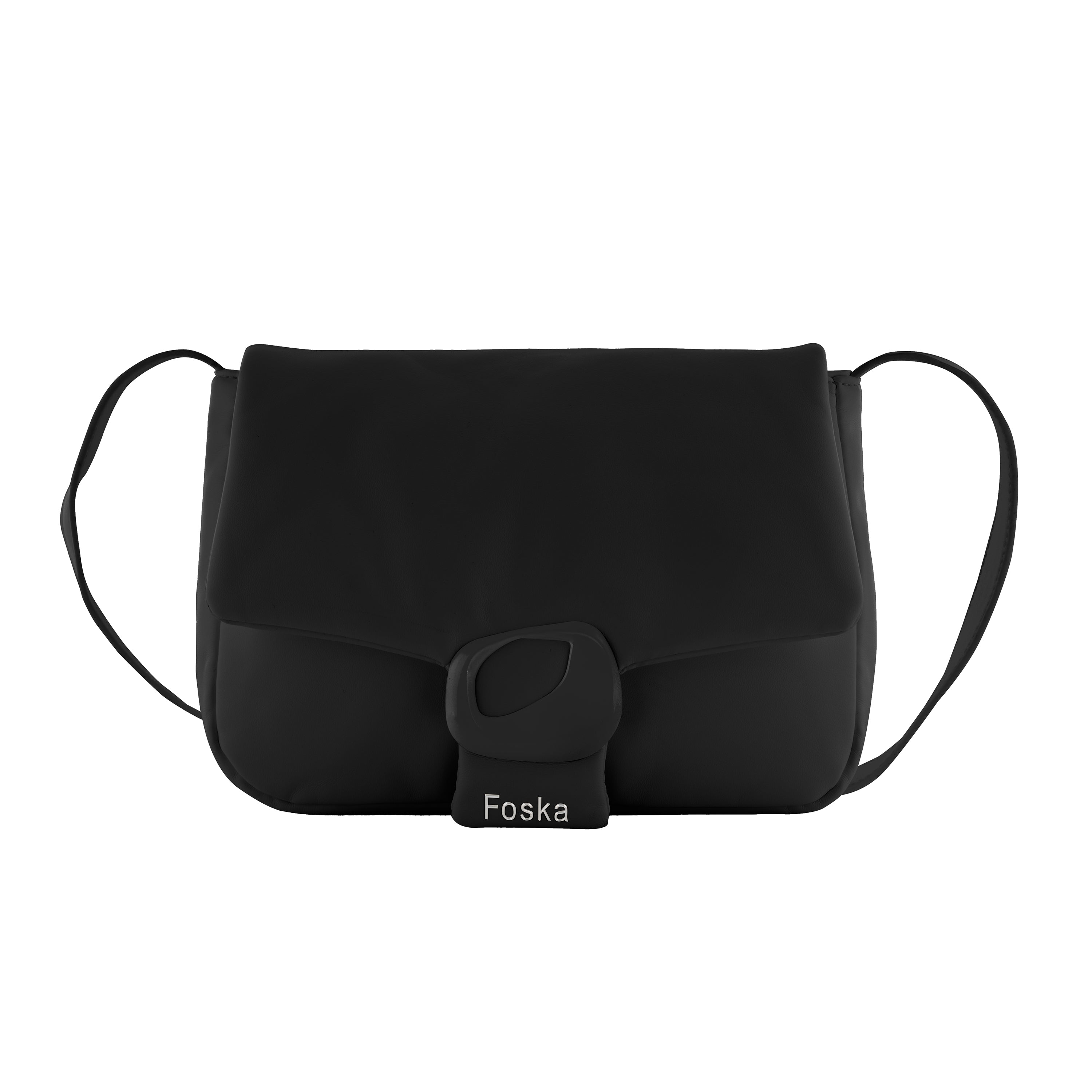 Foska Women's Small Cross-Body Bag - Smooth PU Leather  - 24x19 cm