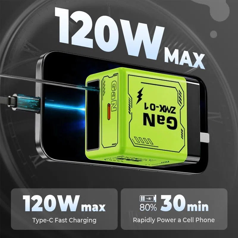 120w Retractable Type-C Cable Charger