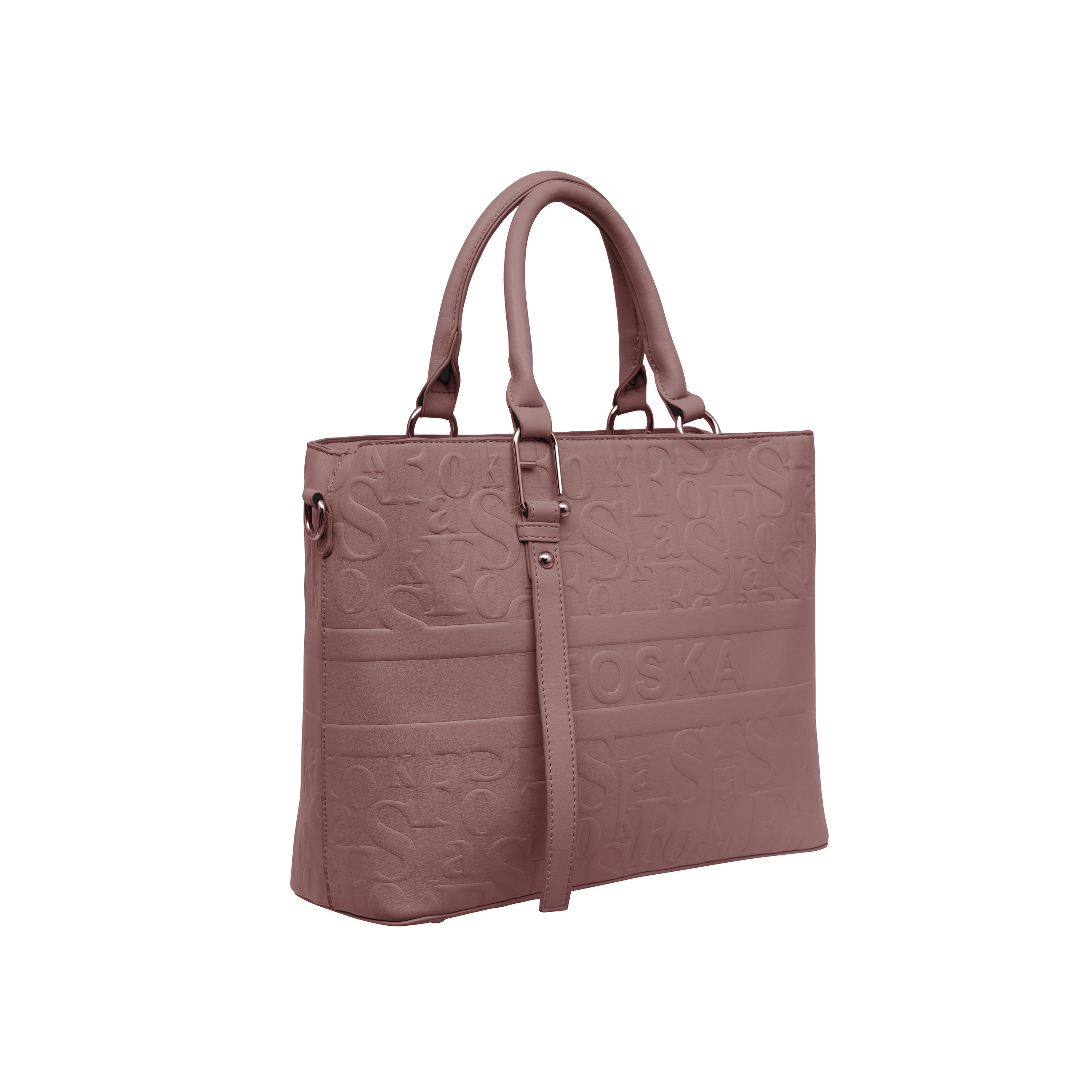 Foska Women's Shoulder Bag - Smooth PU Leather - Wide & Classic Design - 33x26 cm