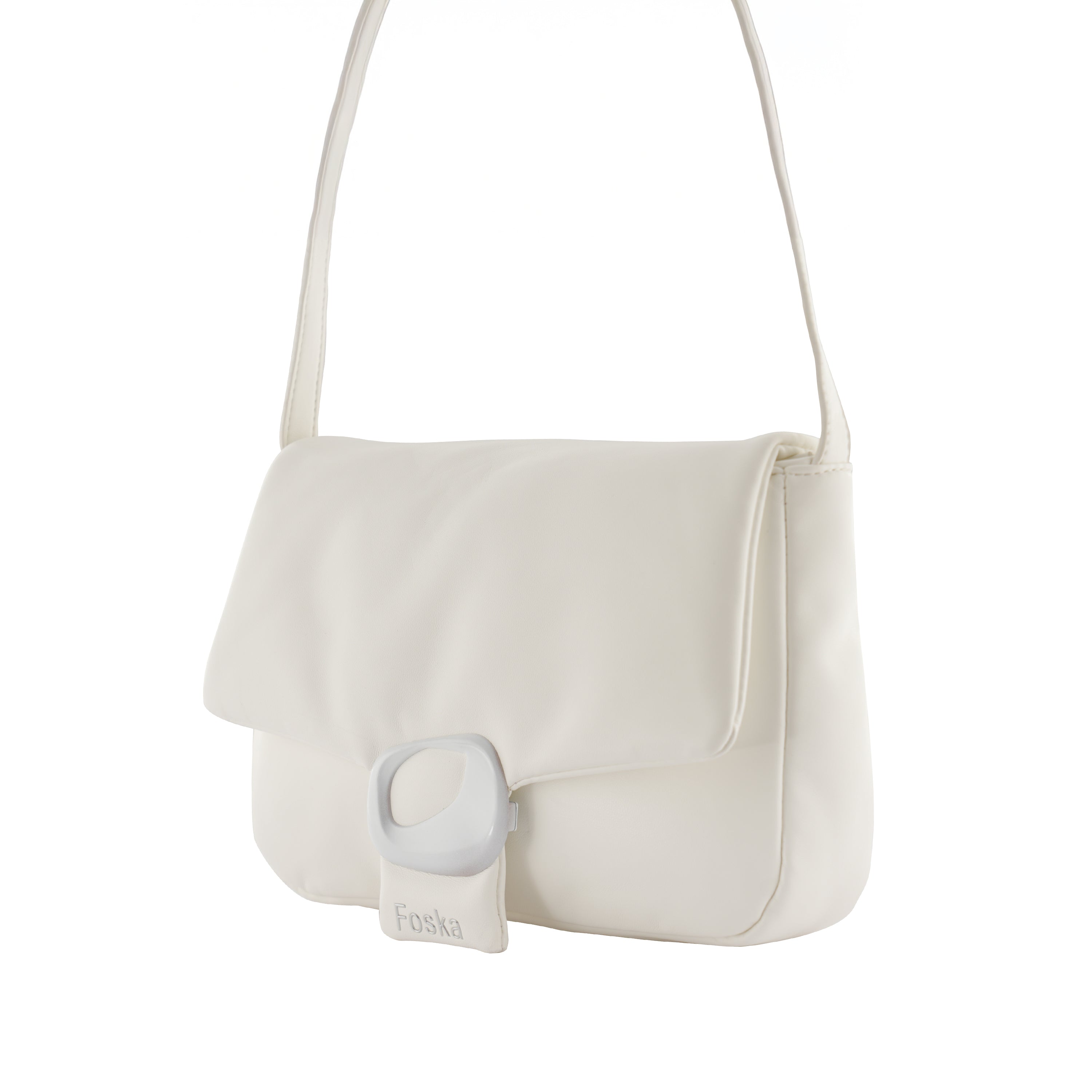Foska Women's Small Cross-Body Bag - Smooth PU Leather  - 24x19 cm