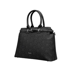Foska Women's Versatile Fashion Tote Bag – Shoulder Handbag -Metal Chain Detail Black - Pink - Khaki - 33x27 cm