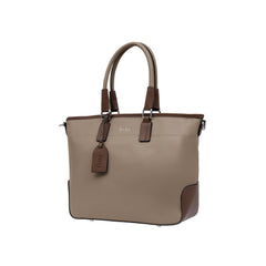 Foska Women's Wide Tote & Shoulder Bag - Two-Tone Design - 43x27 cm
