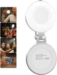 Magnetic 360° LED Phone Photography Grip with MagSafe‑Style Light & Rotating Clamp