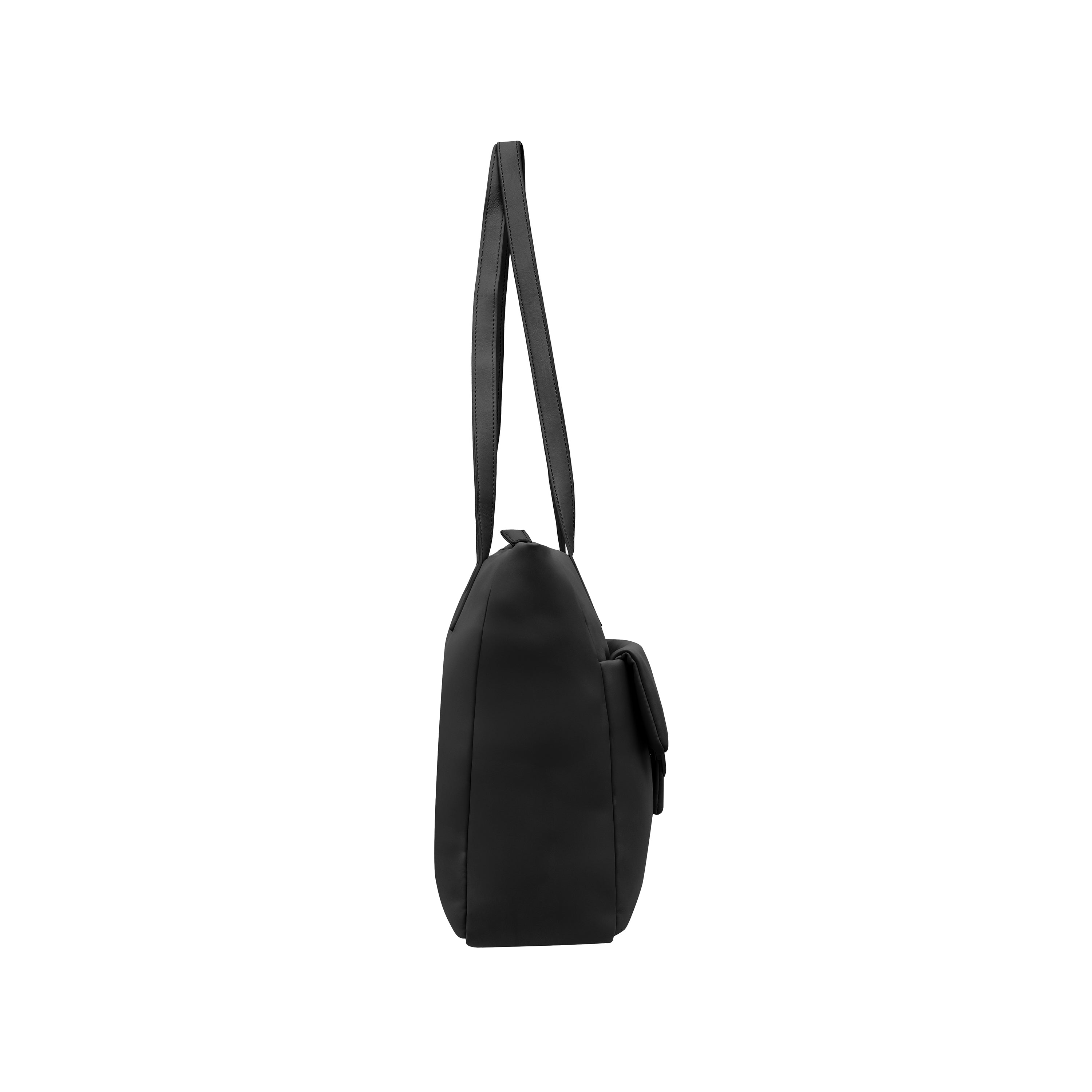 Foska Women's Large Tote & Shoulder Bag - Front Flap Pocket w/ Buckle - Light Beige Nude - 36x31 cm