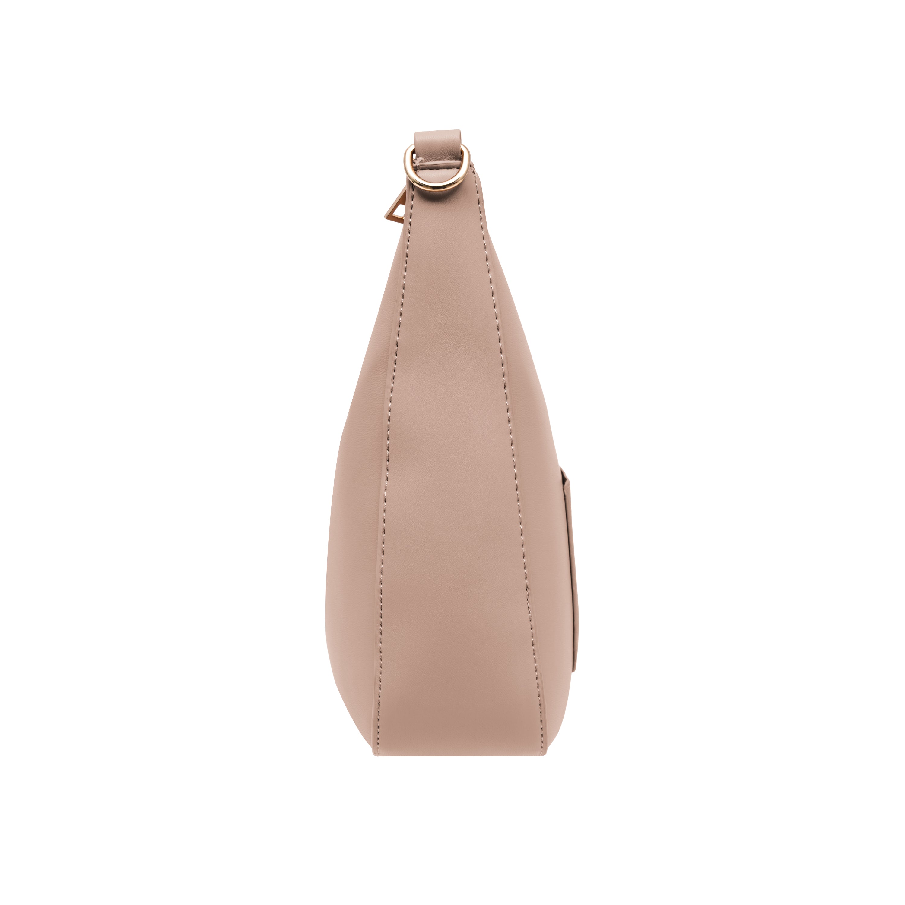 Foska Women's Hobo Cross-Body Bag - Smooth PU Leather - Black - WHITE - APRICOT - 26x25 cm