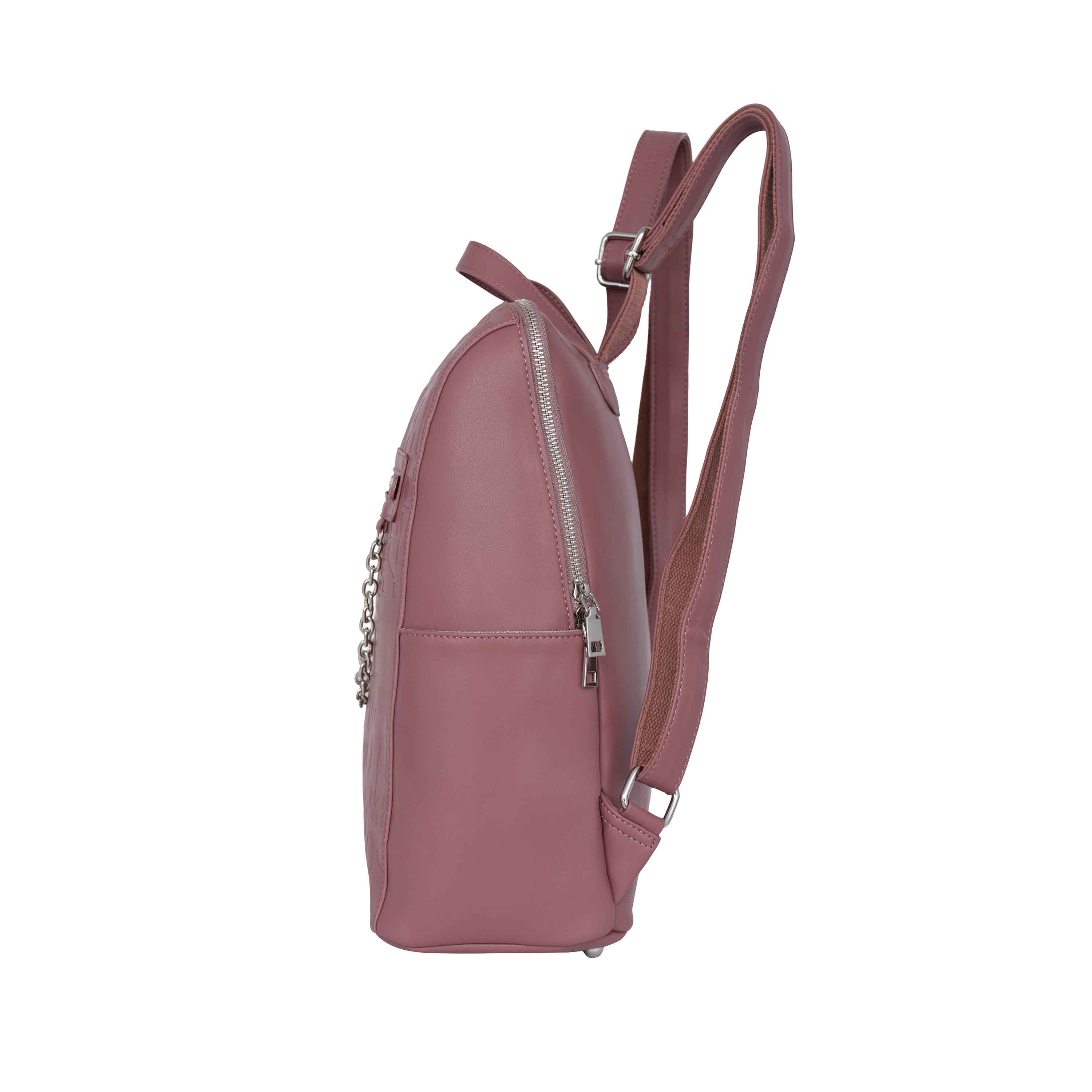 Foska Women's Large Backpack - Smooth PU Leather - University/Laptop Bag - 30.5x36.5 cm