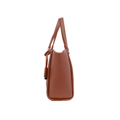 Foska Women's Large Structured Tote & Shoulder Bag - Brown - black - Dark Green - 35.5x29 cm