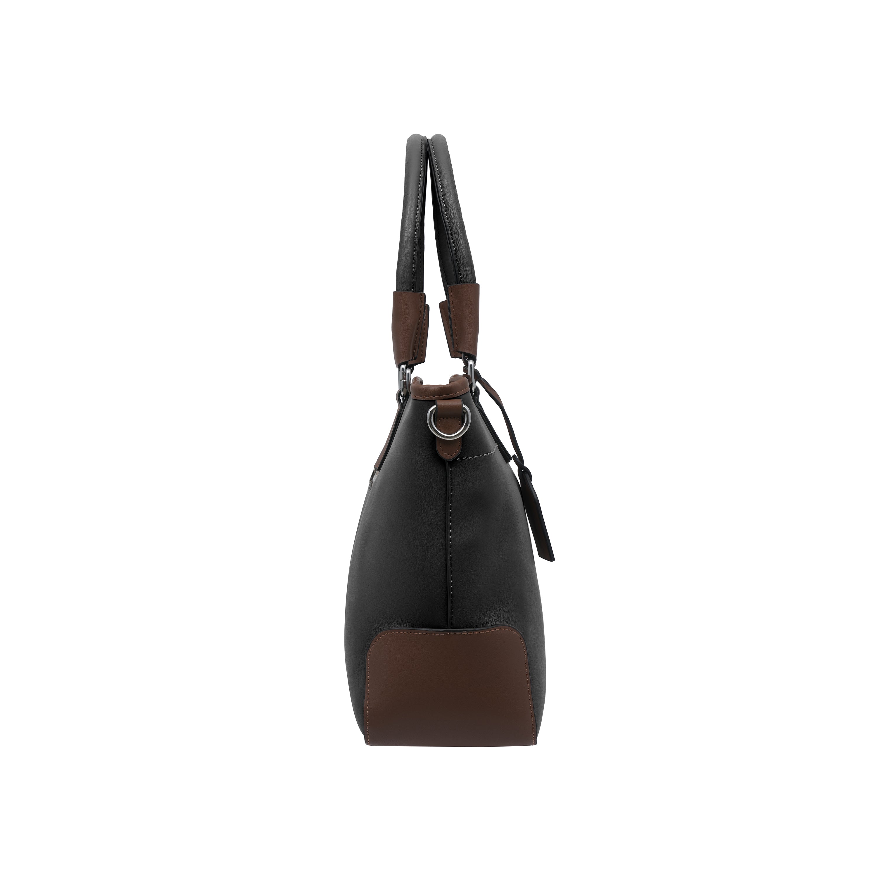 Foska Women's Wide Tote & Shoulder Bag - Two-Tone Design - 43x27 cm